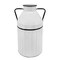 Kingston Living Farmhouse Milk Bucket Shaped Vase - 24" - White and Black